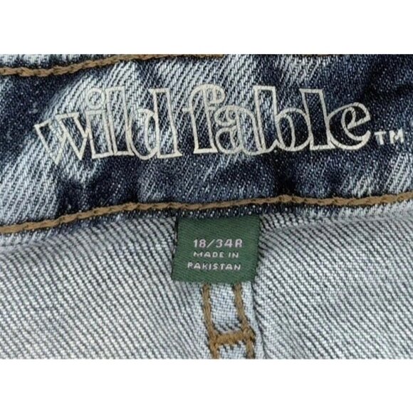 Wild Fable Plus‎ Size High Rise Cuffed Denim Short Shorts Sz 18/34R Summer  Boho - Picture 3 of 7